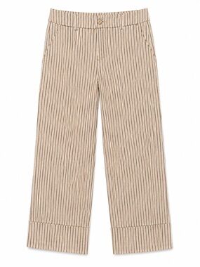 🤎Liu Jo Striped Cropped Wide Leg Pants | Italian Designer | Cuffed Hem🤎